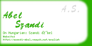 abel szandi business card